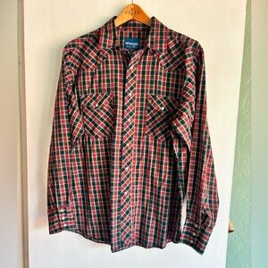 Vintage Wrangler Western Snap Plaid Shirt